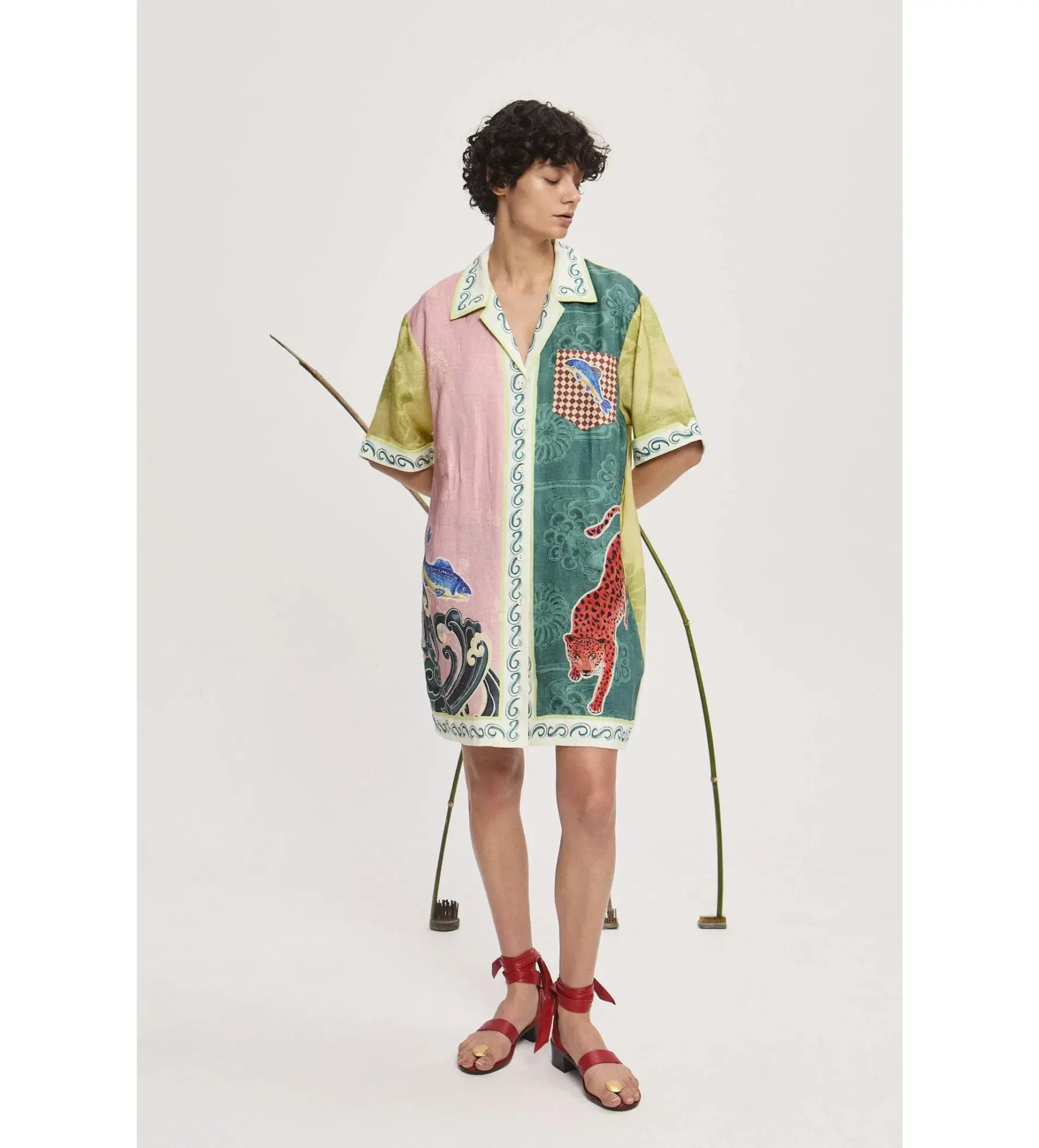 Rochester Mini Shirtdress Multi Size 10 - Image 1