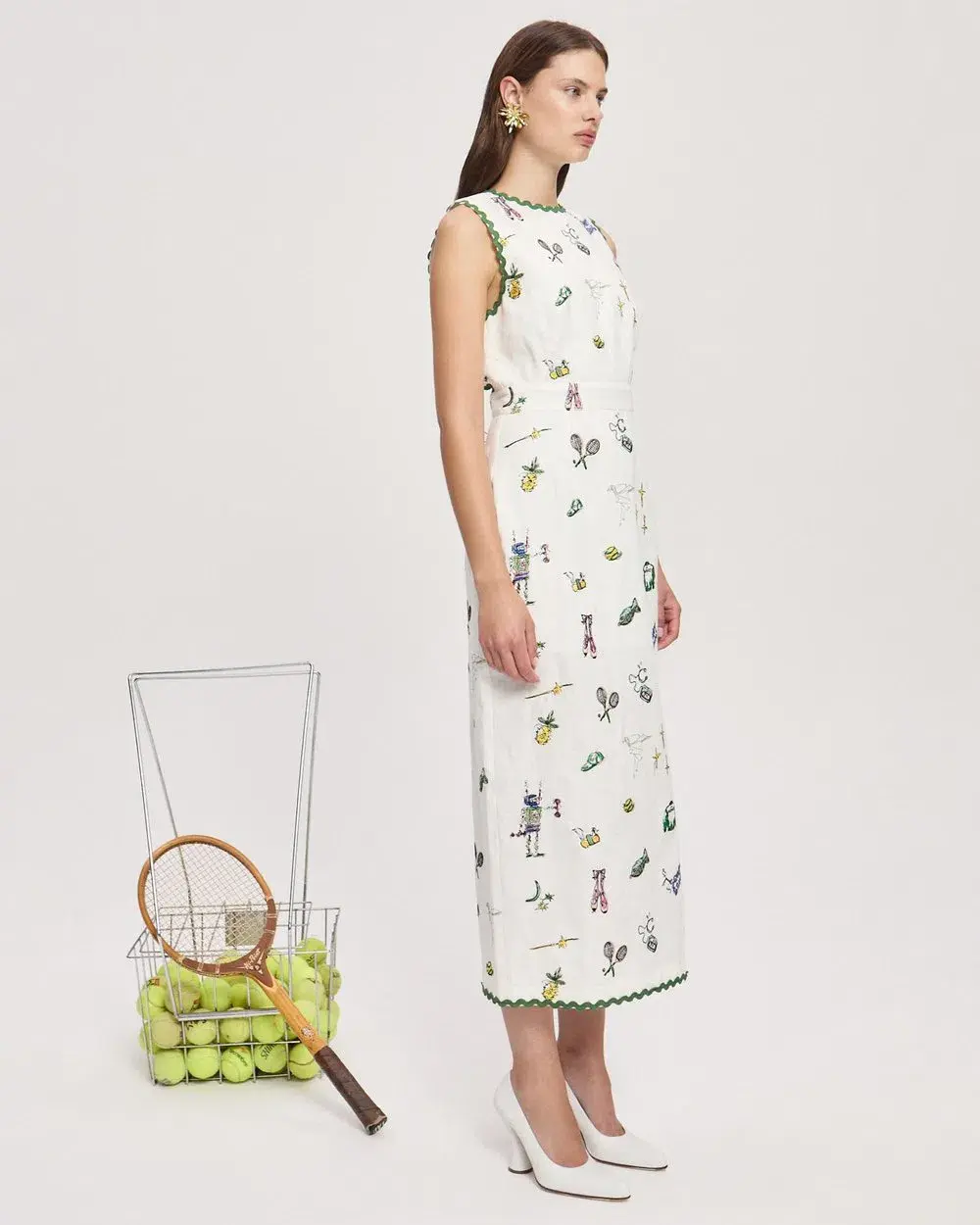 Play Embroidered Midi Dress Size AU 10 - Image 2