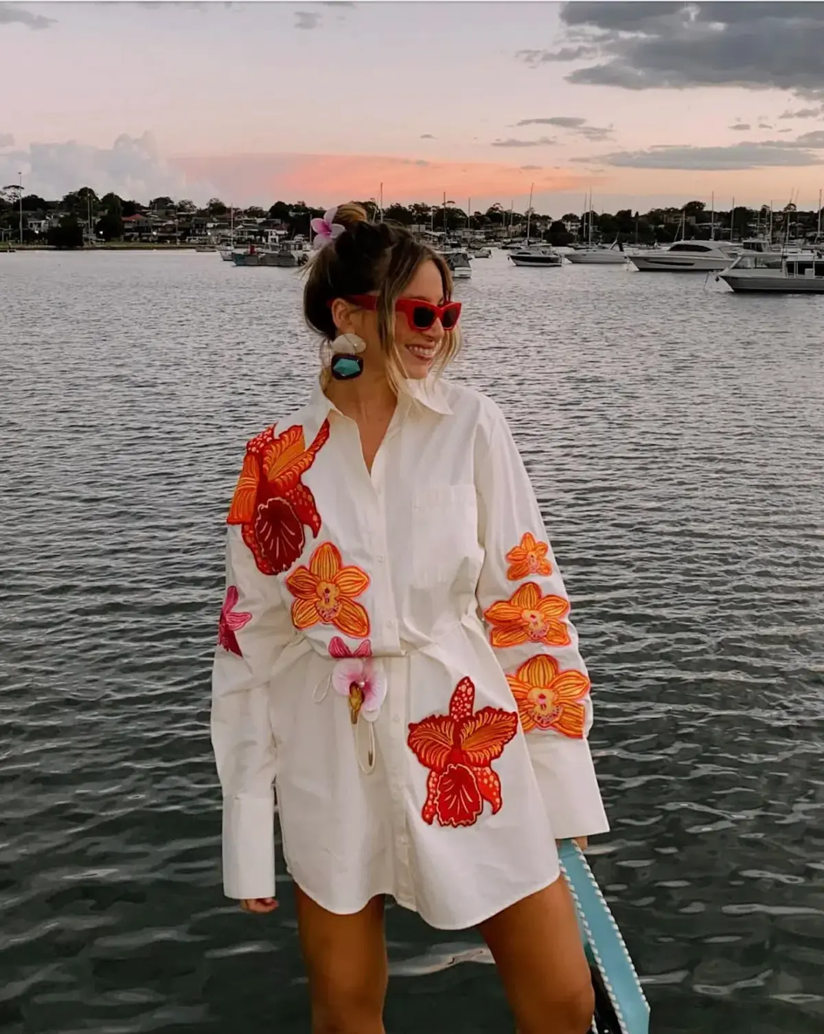 Ela Shirt Dress in White Size AU 8 - Image 3