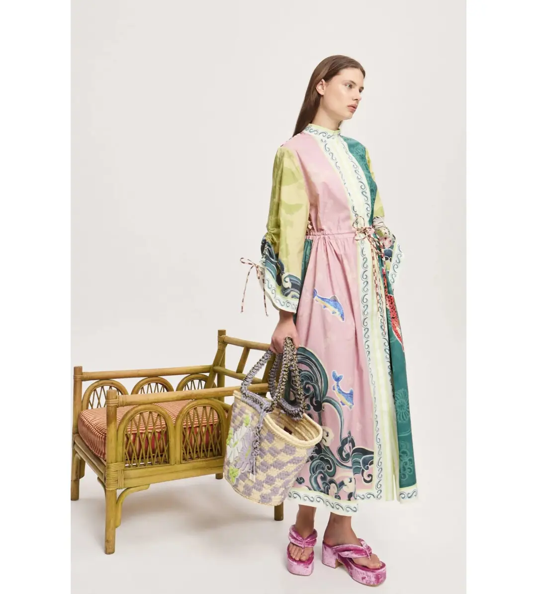 Alemais Rochester Shirtdress Midi Dress Multi Size 10 for rent on The Volte - main image