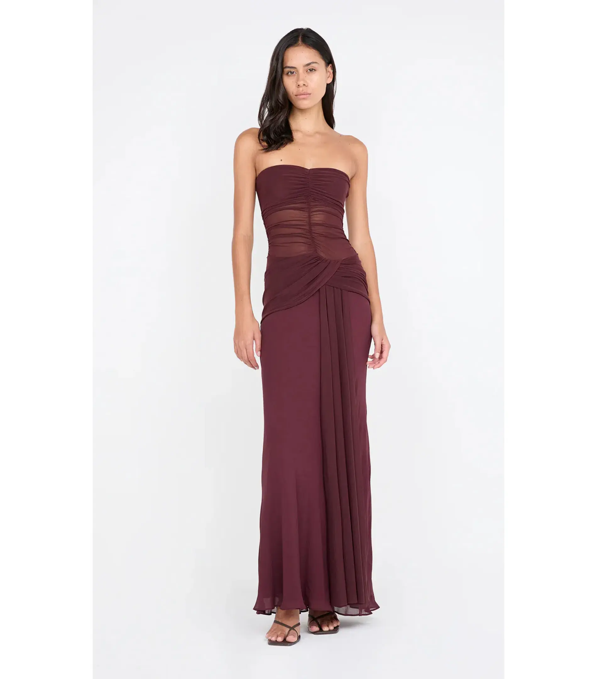 Bec & Bridge Noemi Strapless Maxi Dress in Plum Size AU 8  - Image 1
