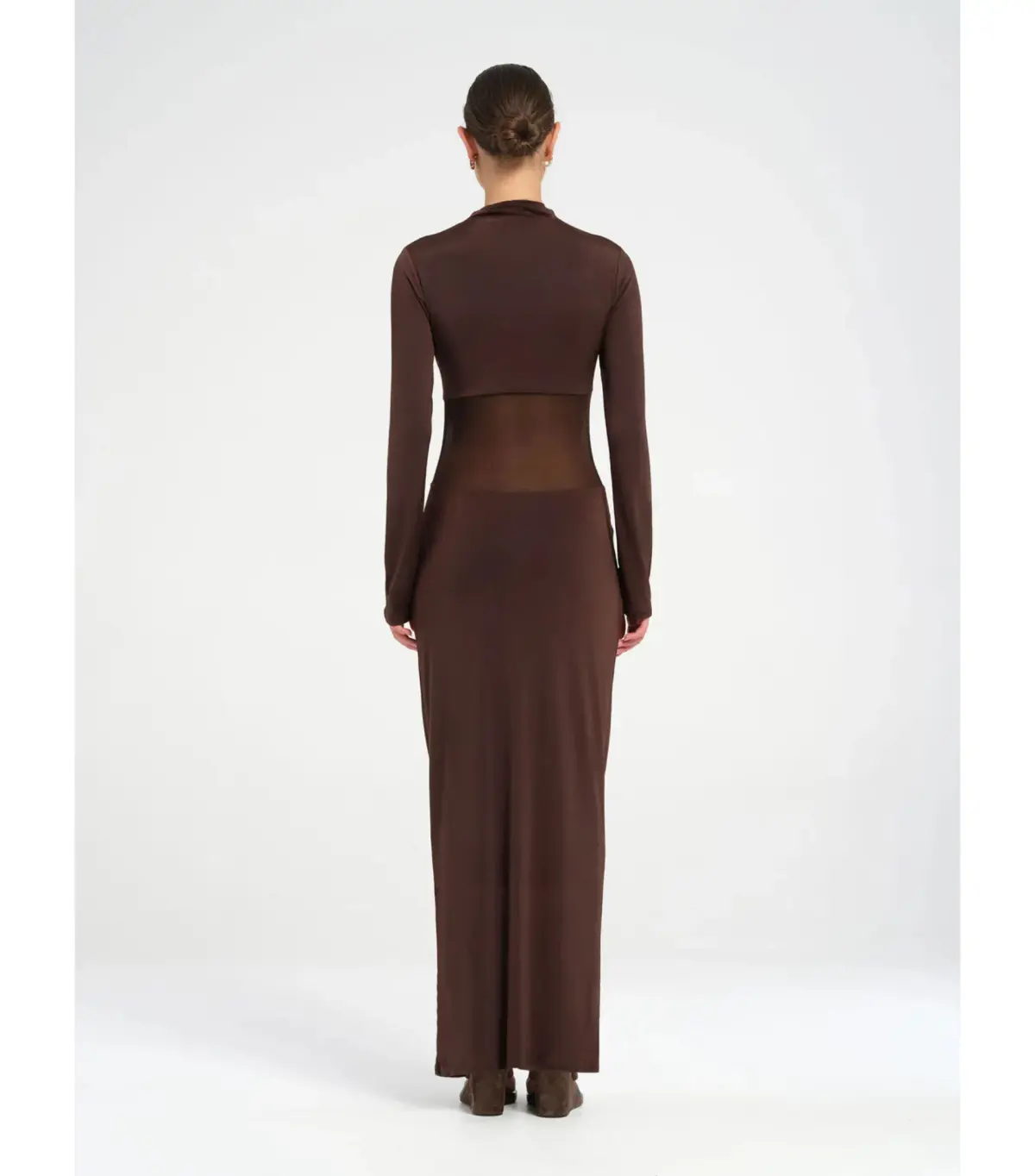 Benni Dora Maxi Dress Chocolate Size 8 - Image 3