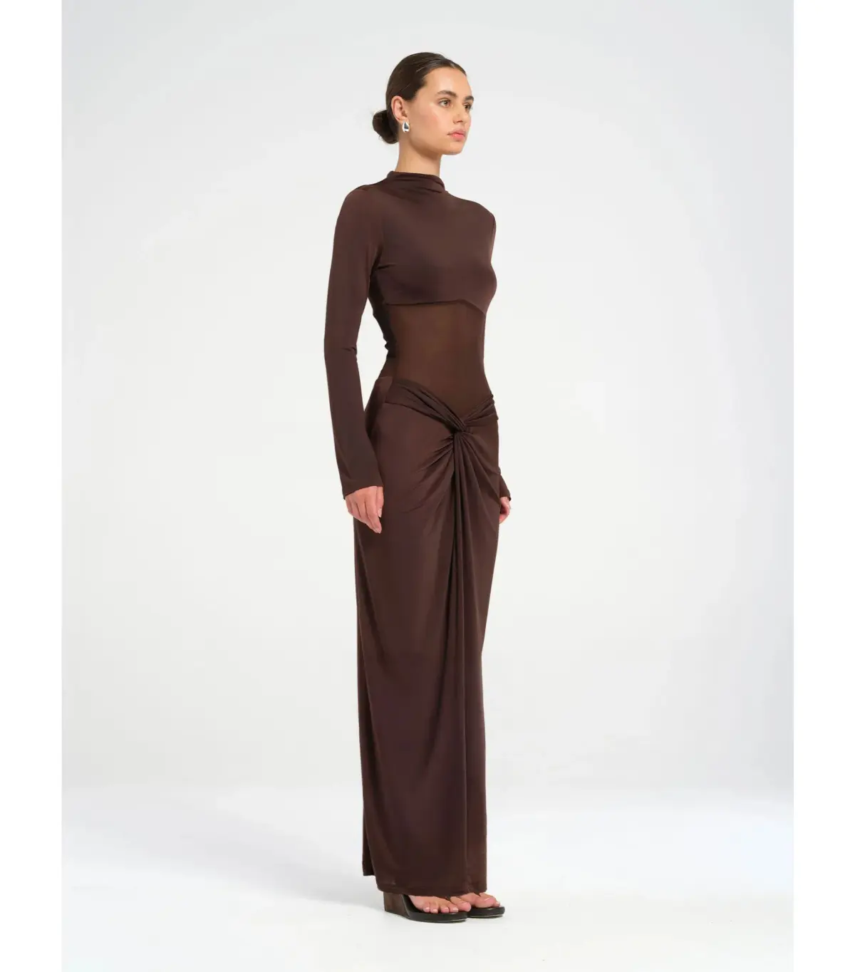 Benni Dora Maxi Dress Chocolate Size 8 - Image 2