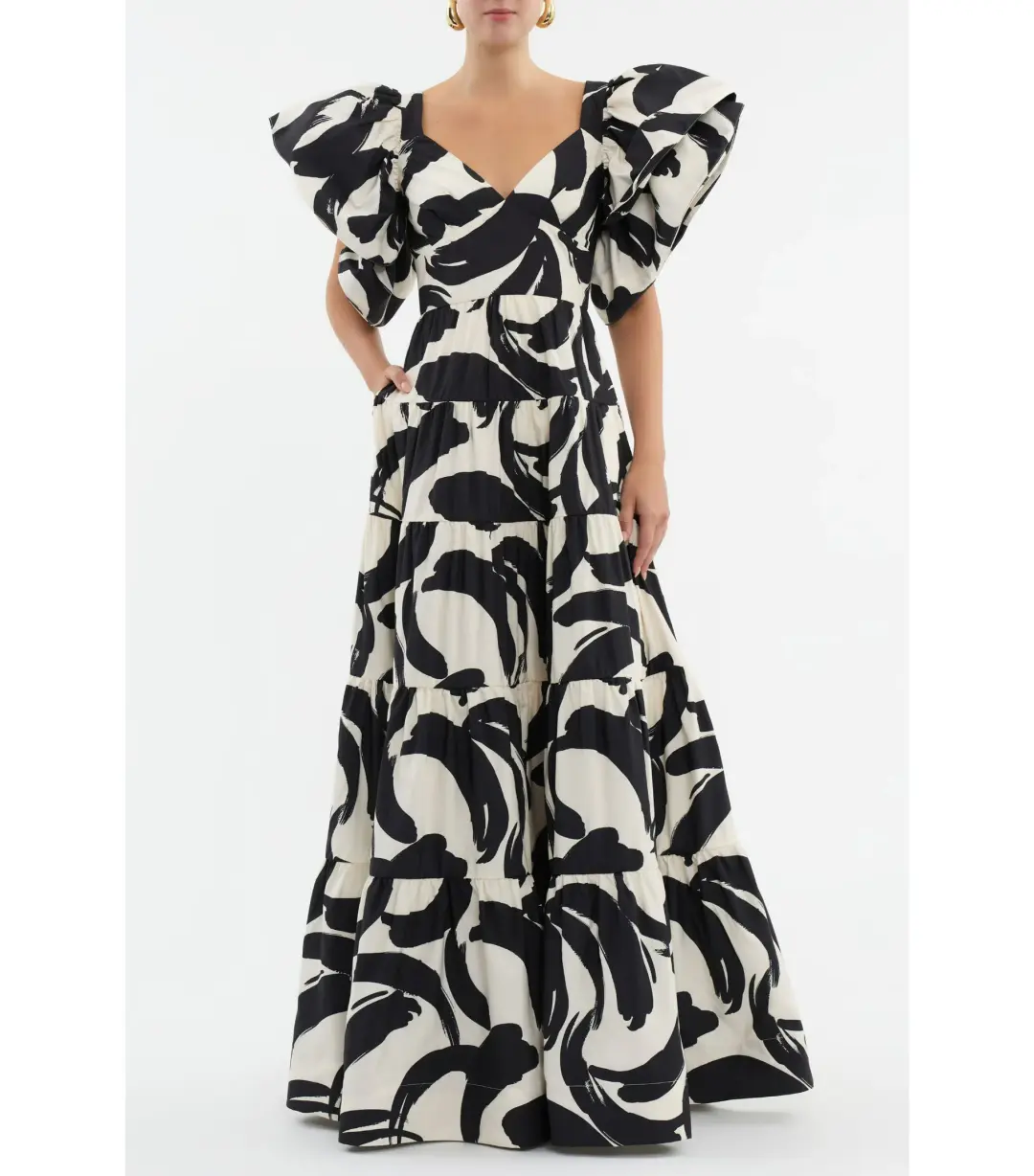 Rebecca Vallance Pompidou Maxi Dress Print Size 6 for rent on The Volte - main image