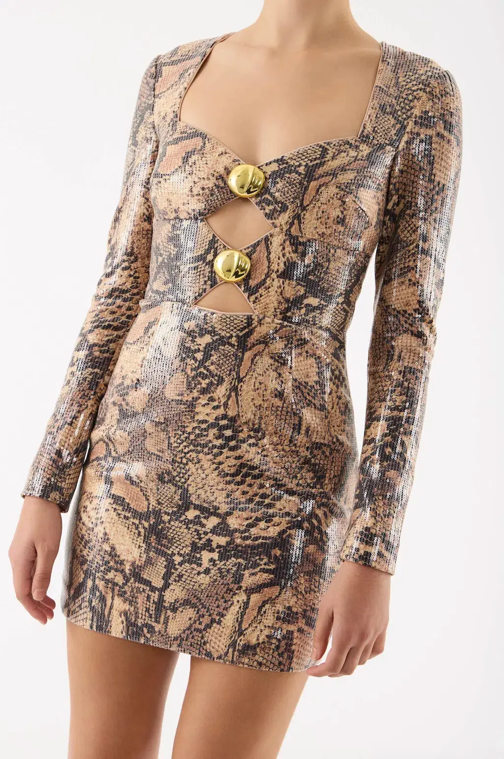 Rebecca Vallance Bellis Mini Dress Animal Print Size 6 - Image 3