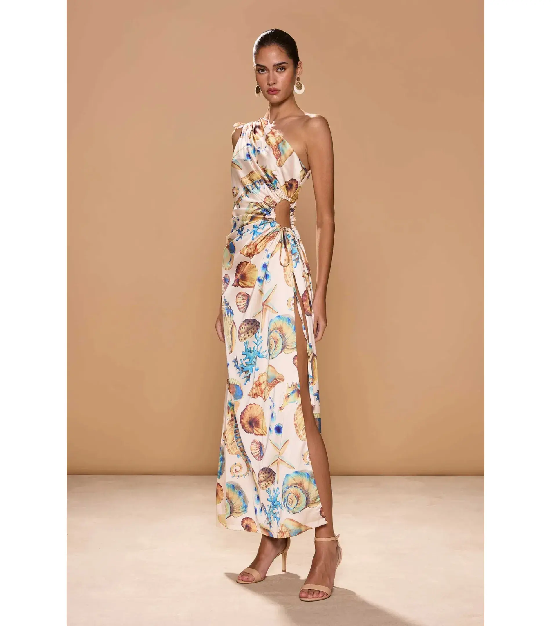 Sonya Moda Nour Seashell Maxi Dress Print Size AU 6 - Image 2