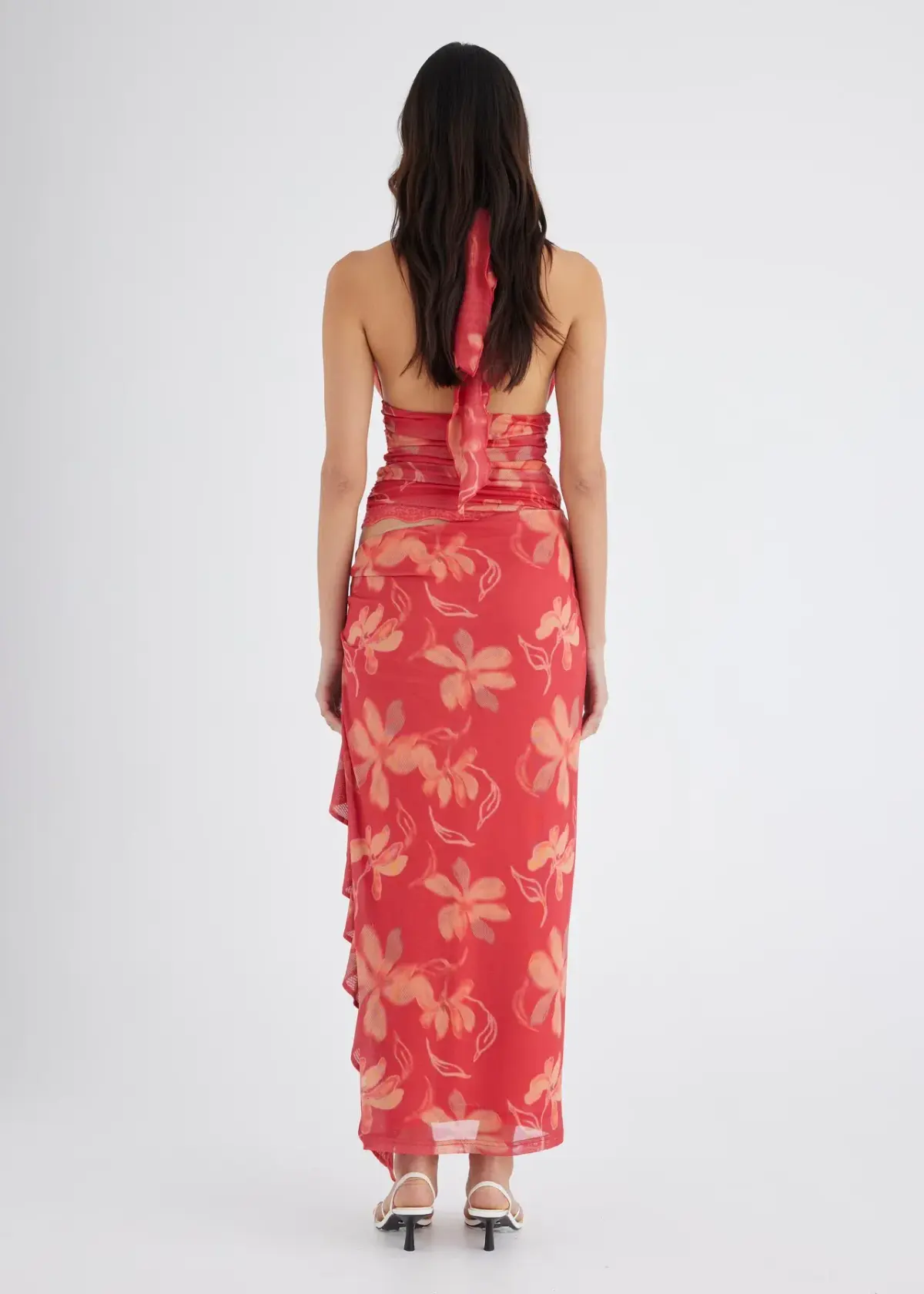 Benni Penelope Maxi Dress in Hibiscus Size AU 8 - Image 4