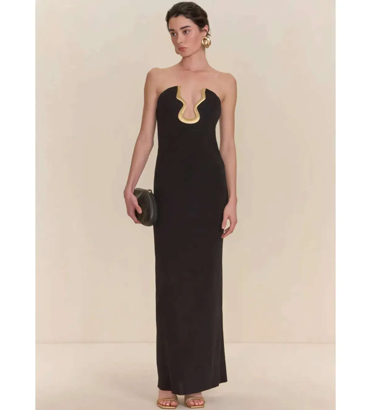 Cult Gaia Abril Gown In Black  - Image 1