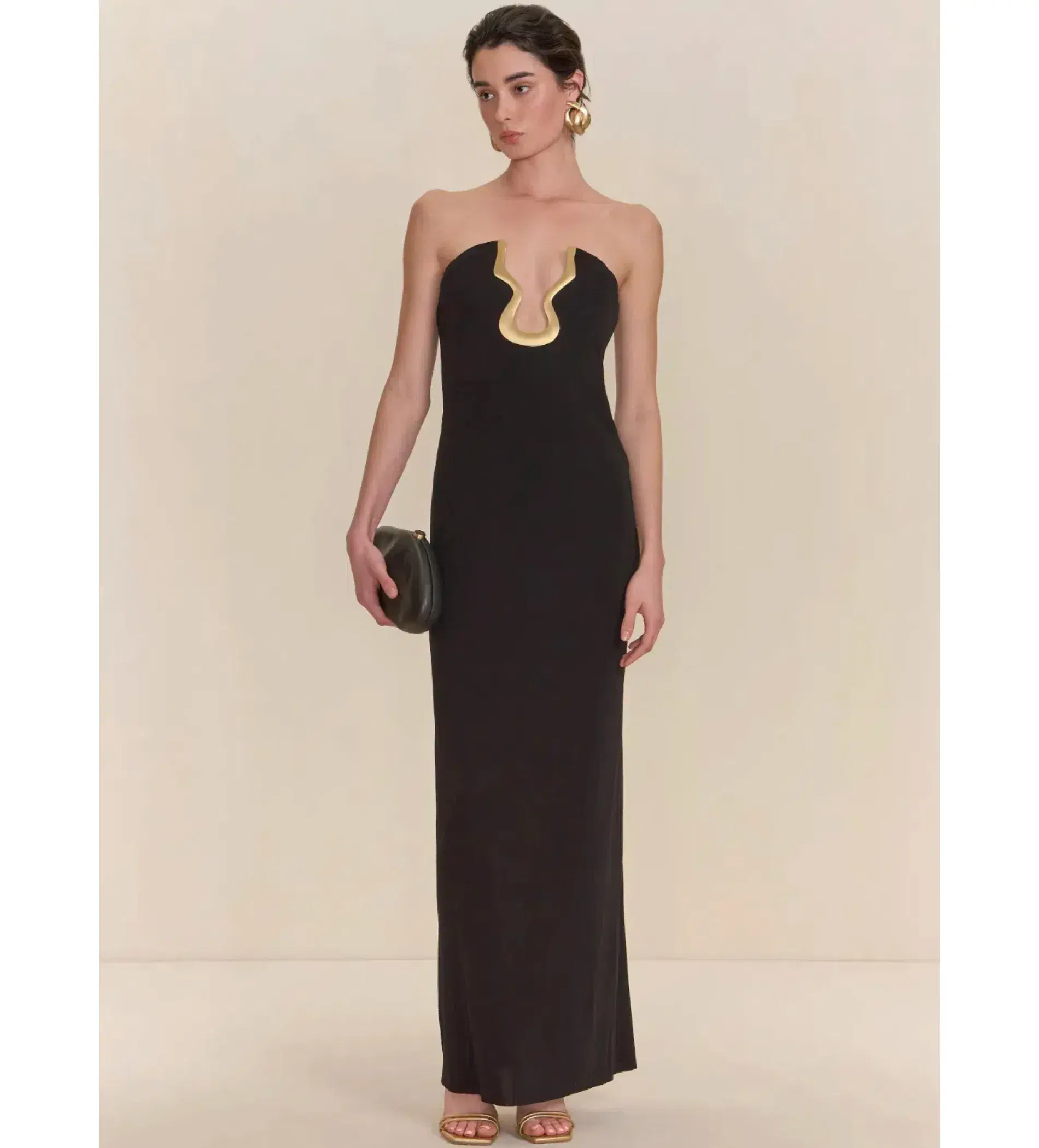 Cult Gaia Abril Gown In Black  - Image 1