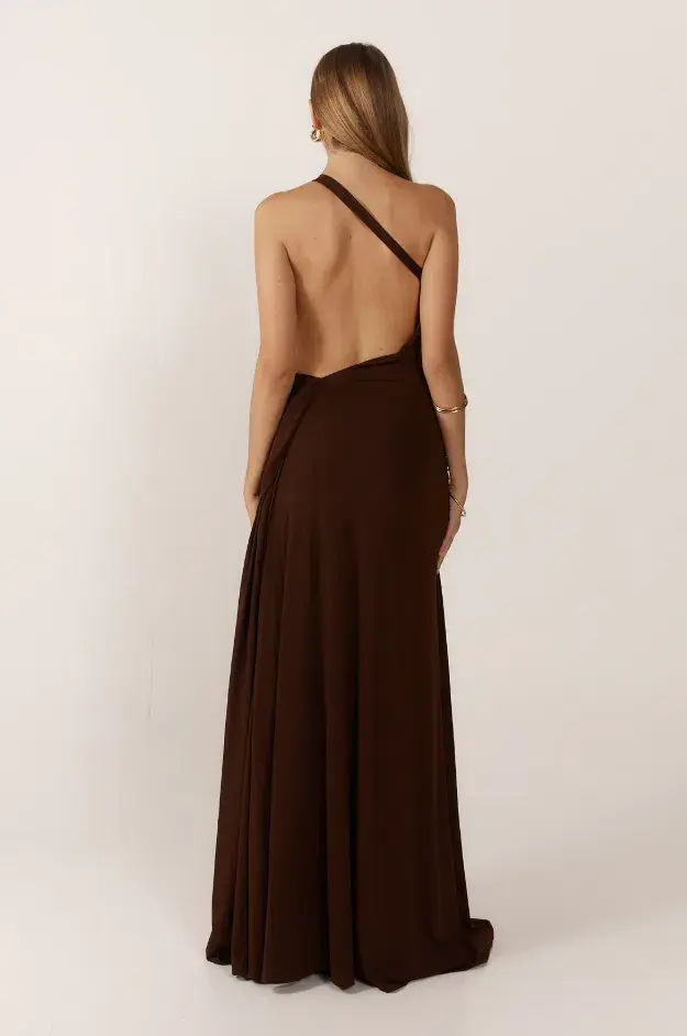 Ance Gria Gaia Gown Brown Size 8 for rent on The Volte - main image