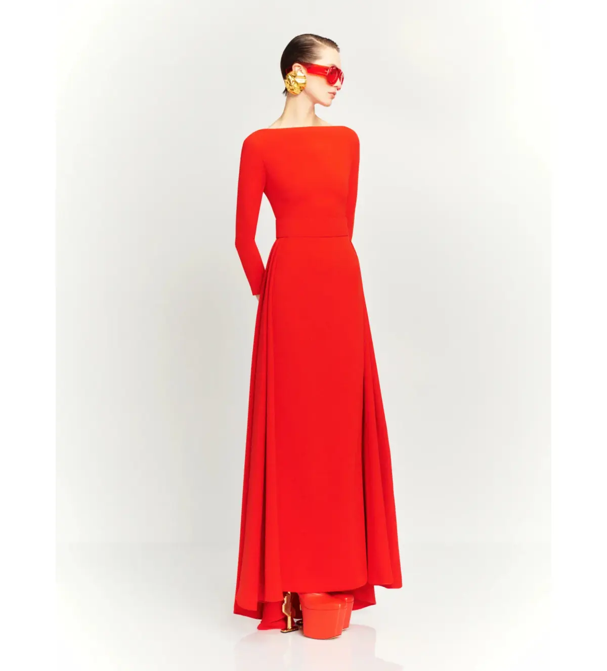 Solace London The Shayla Maxi Dress in Red Size AU 16 - Image 2