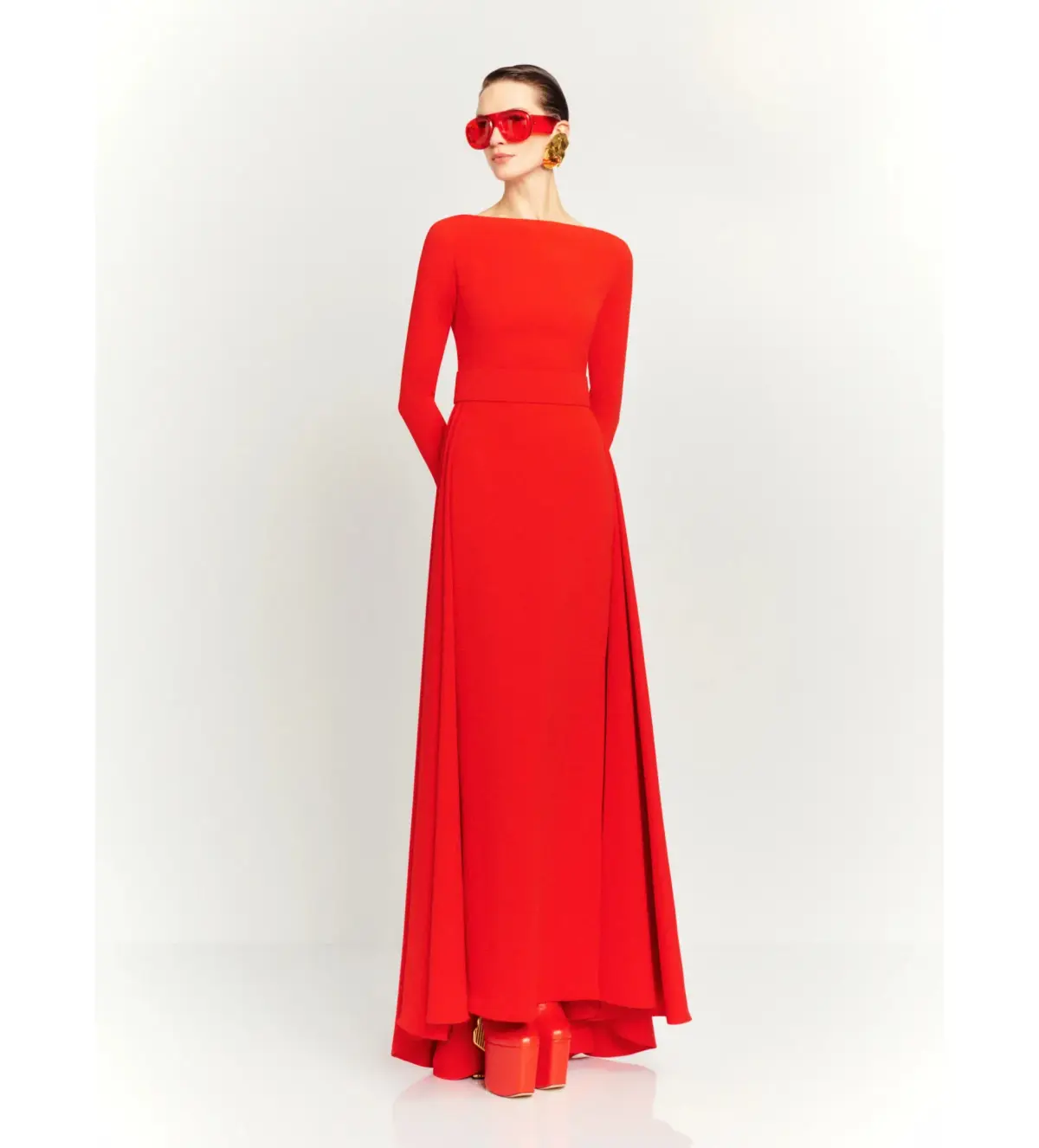 Solace London The Shayla Maxi Dress in Red Size AU 16 - Image 1