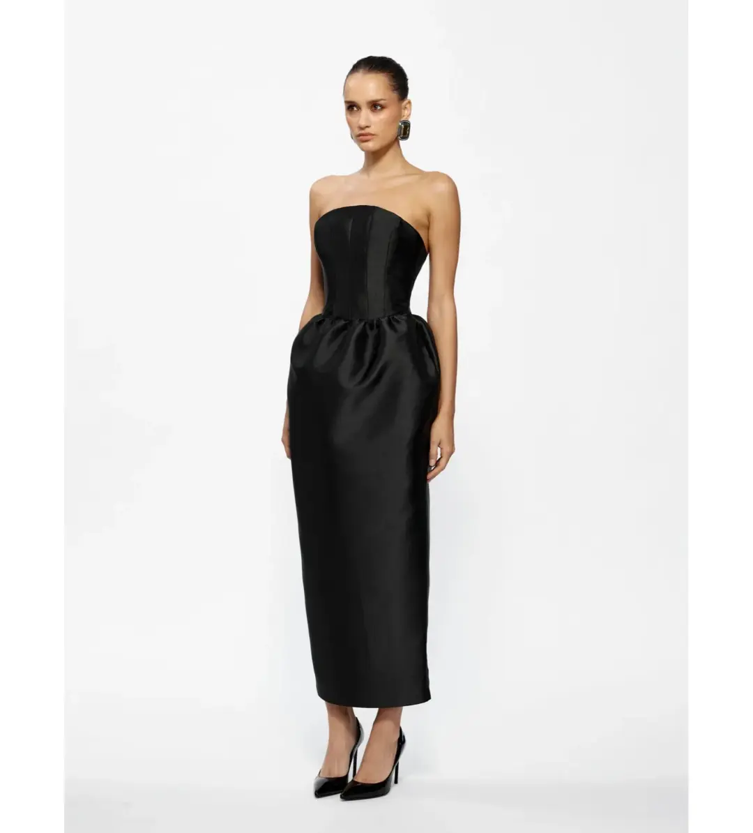 Effie Kats Lillia Midi Dress in Black Size XS 6 for rent on The Volte - main image