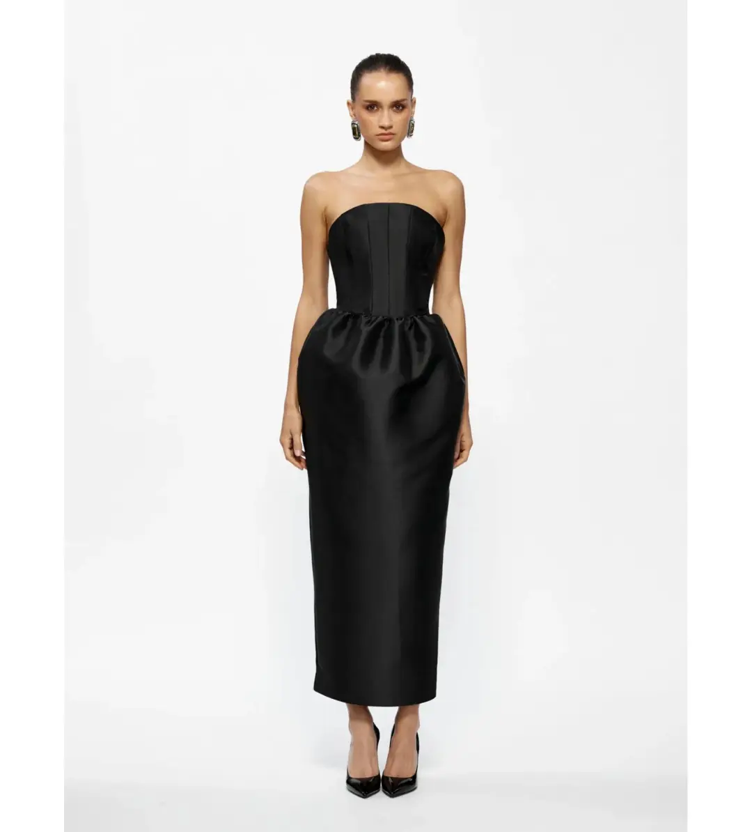 Effie Kats Lillia Midi Dress in Black Size XS 6 for rent on The Volte - main image