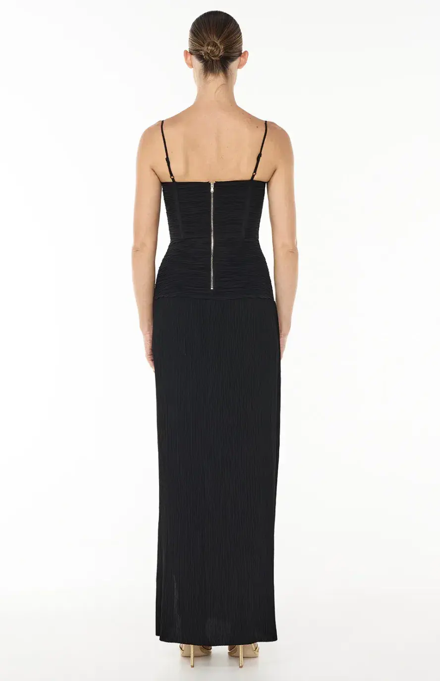Manning Cartell Double Time Pleat Dress in Black Size AU 14 for rent on The Volte - main image