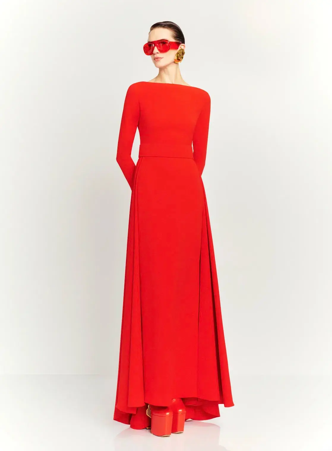 Solace London Shayla Maxi Dress in Red Size AU 14 - Image 1
