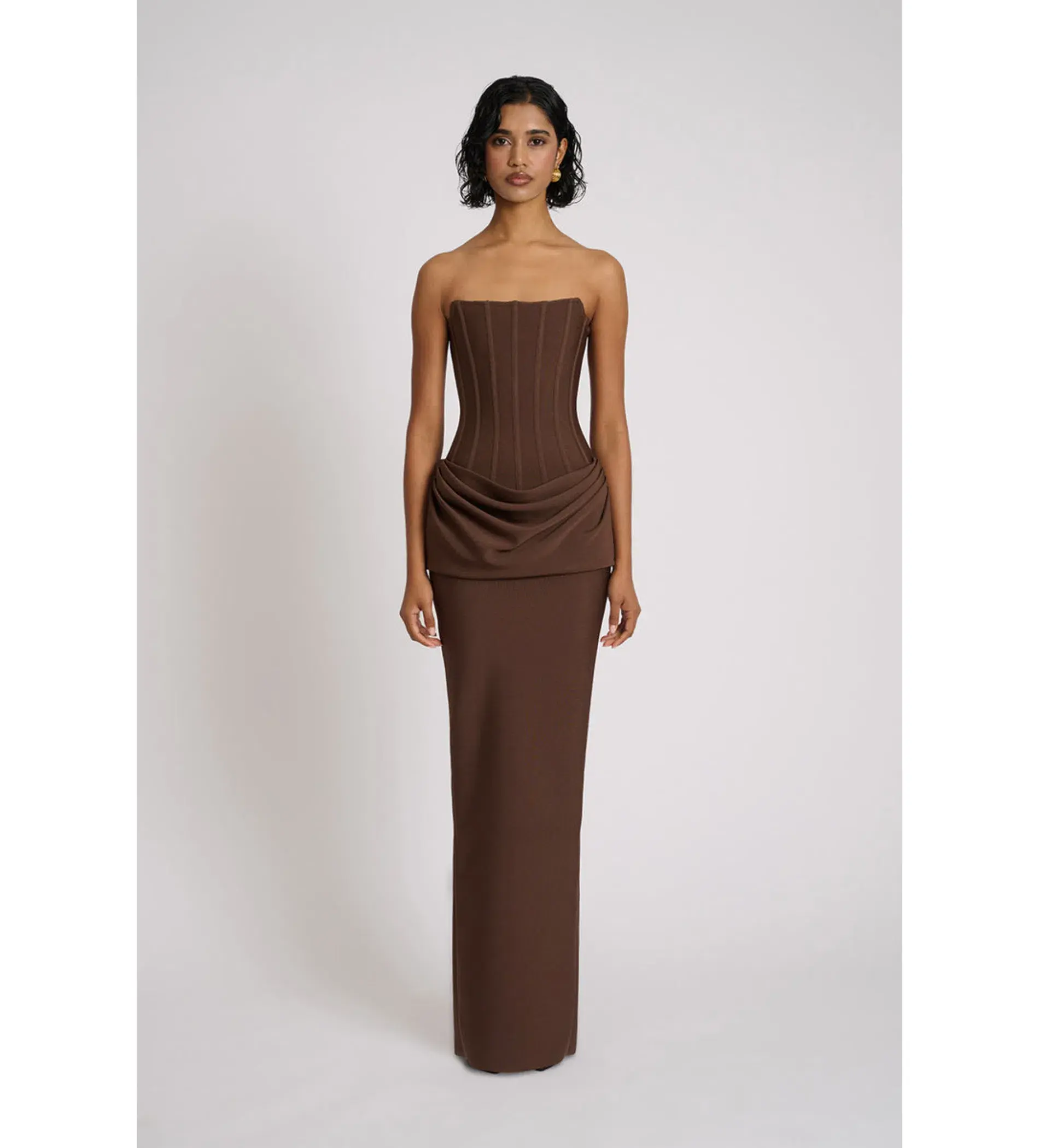 Eliya the Label Hilda Gown Chocolate Size 6 - Image 1