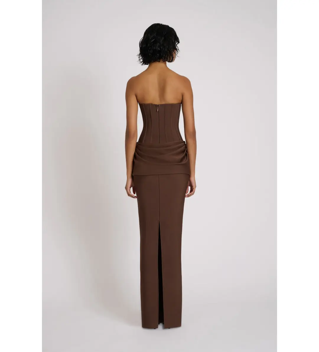 Eliya the Label Hilda Gown Chocolate Size 6 for rent on The Volte - main image