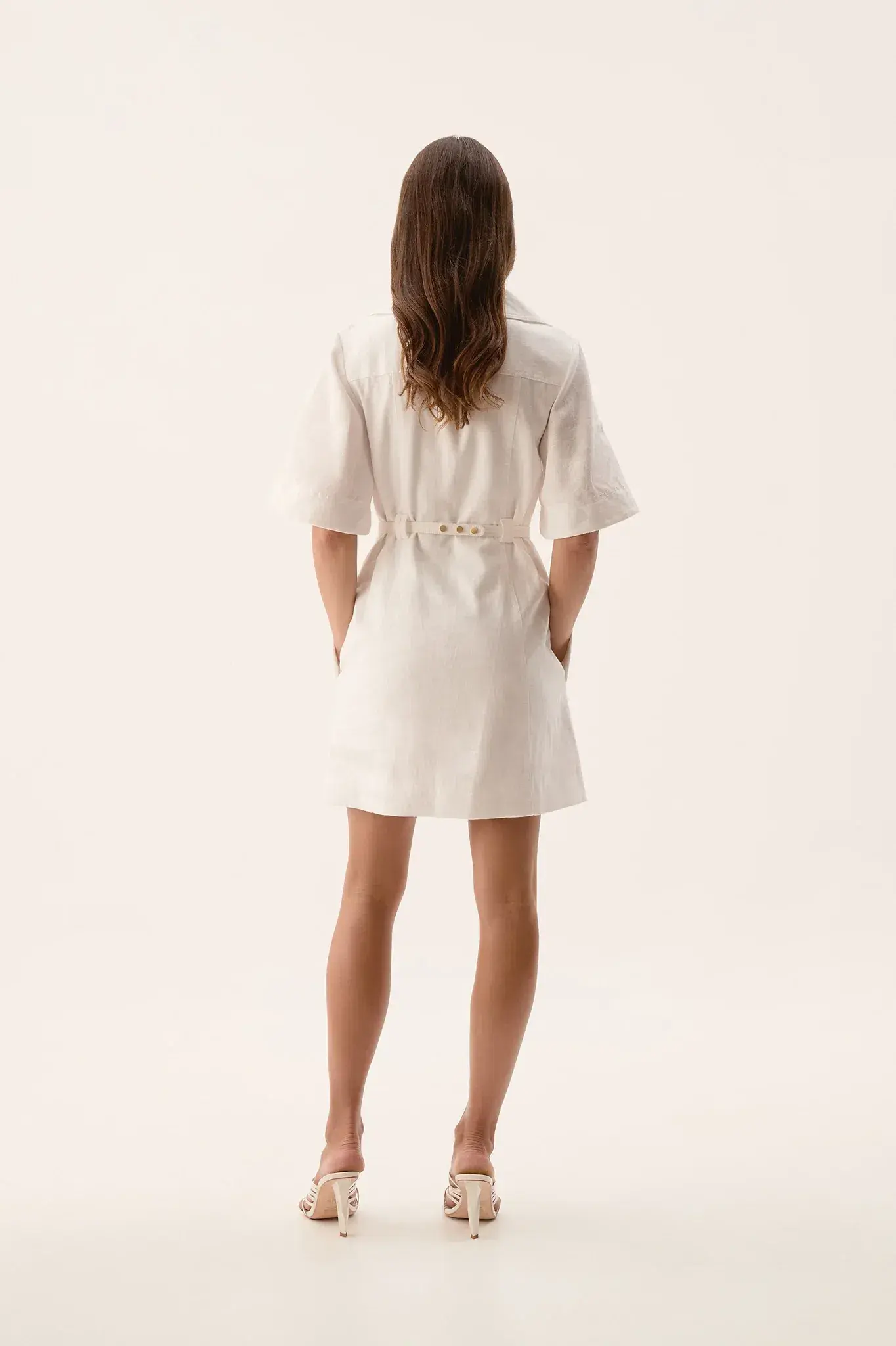 Aje Ana Mini Dress Ivory Size 12 - Image 4