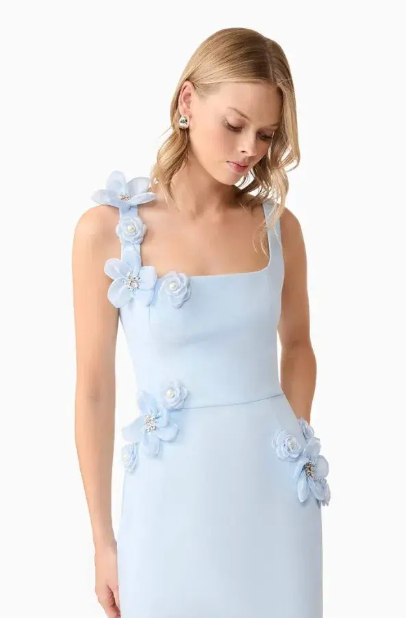 Elliatt Chantelle 3D Midi Dress In Blue Size 8/S - Image 3