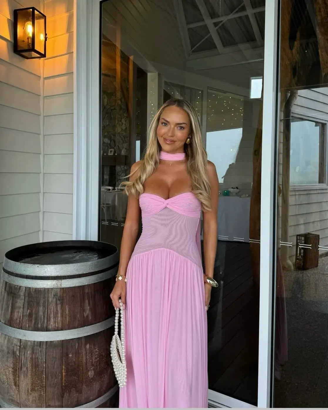 Raphaella Santana Ophelia Maxi Dress Pink Size AU8 - Image 2