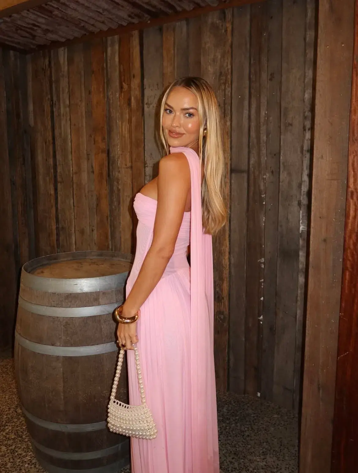 Raphaella Santana Ophelia Maxi Dress Pink Size AU8 - Image 3