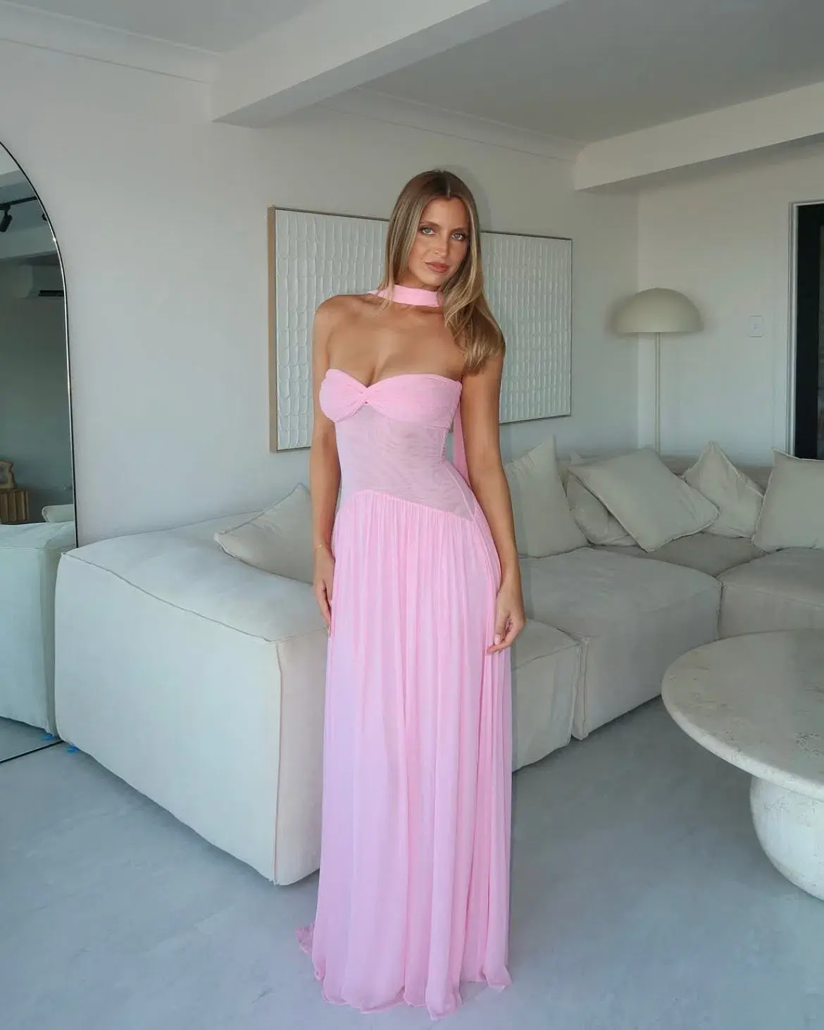 Raphaella Santana Ophelia Maxi Dress Pink Size AU8 - Image 1