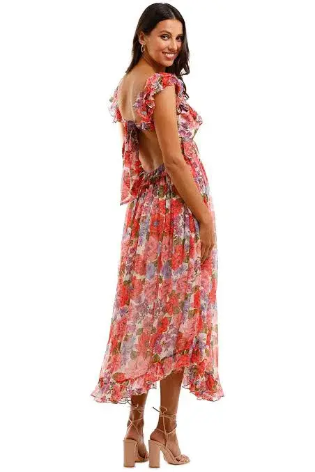 Zimmerman Poppy Frill Edge Midi Dress Size 1 - Image 2