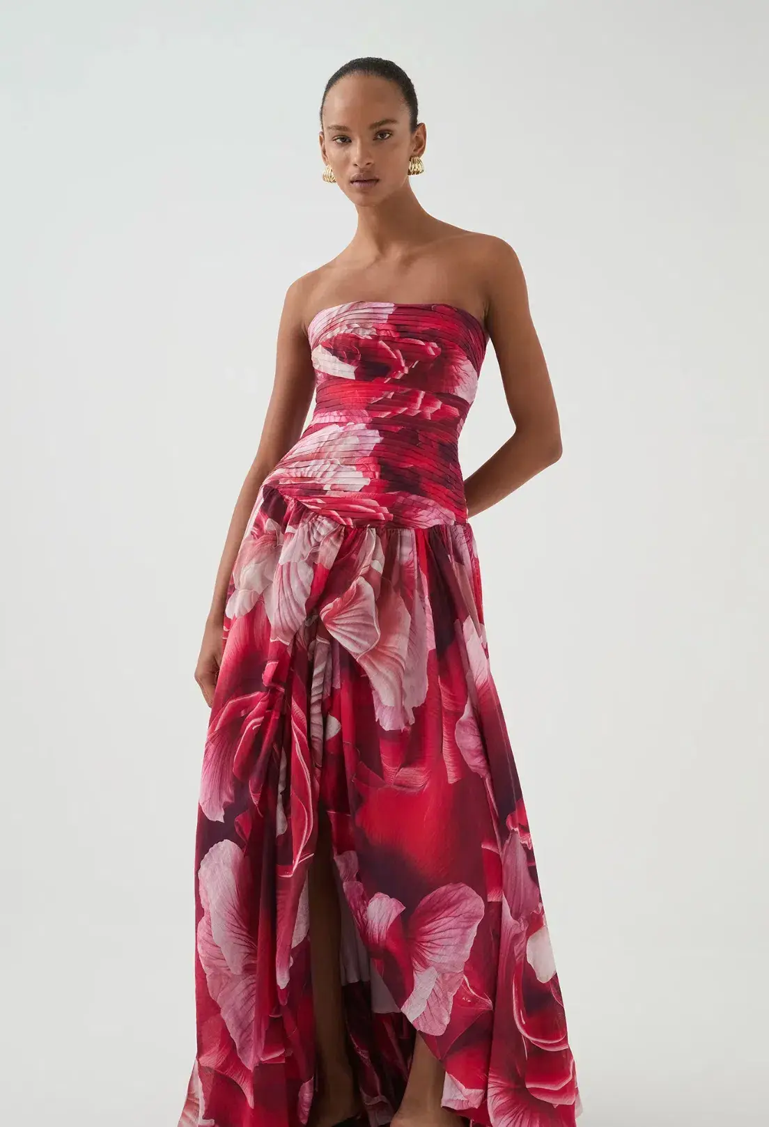 Aje Flora Maxi Gown Prismatic Floral Red Size S / AU 8 - Image 5