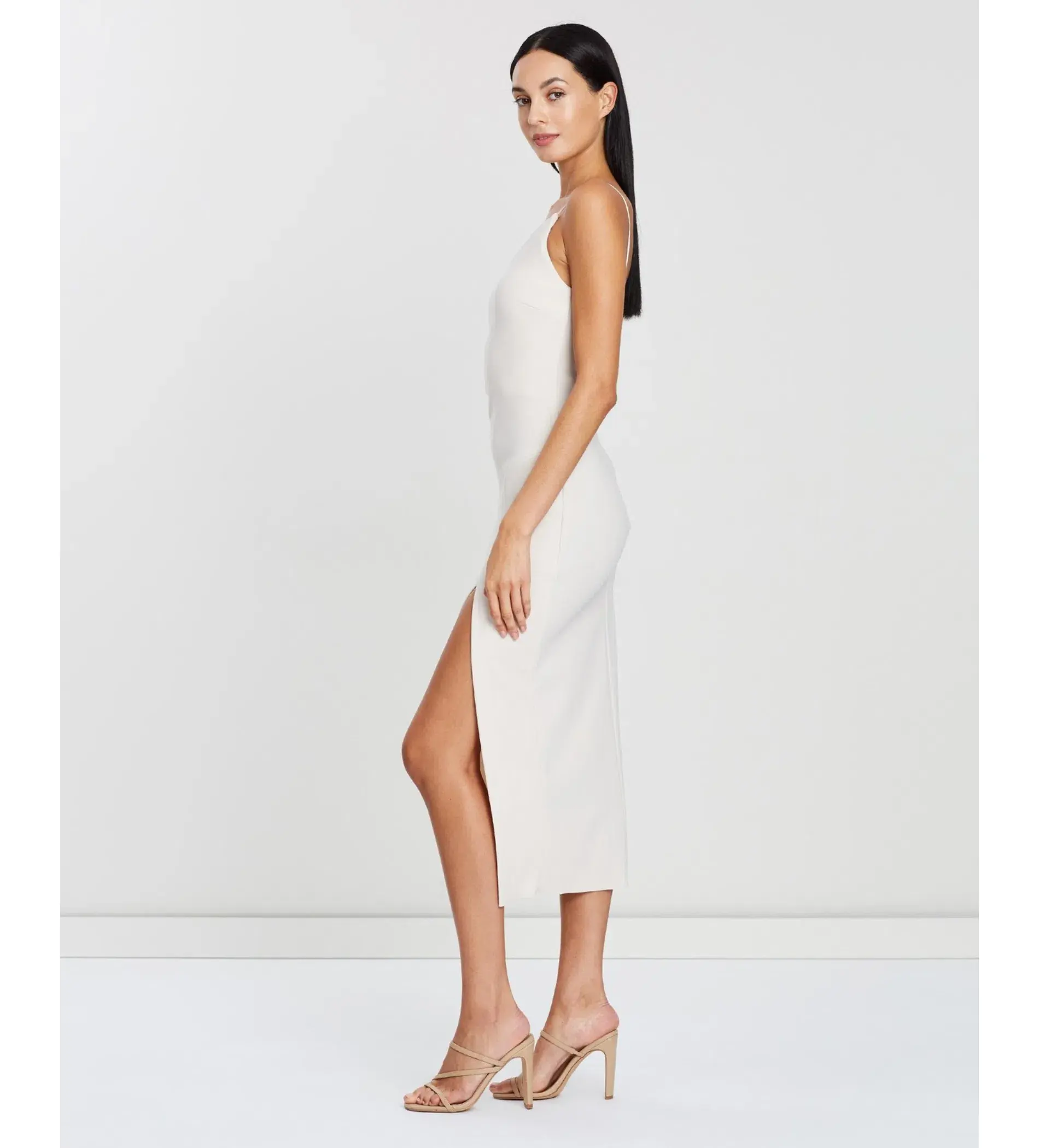 Bec & Bridge Dominique Asymmetric Midi Dress Vanilla Size AU 10 - Image 2