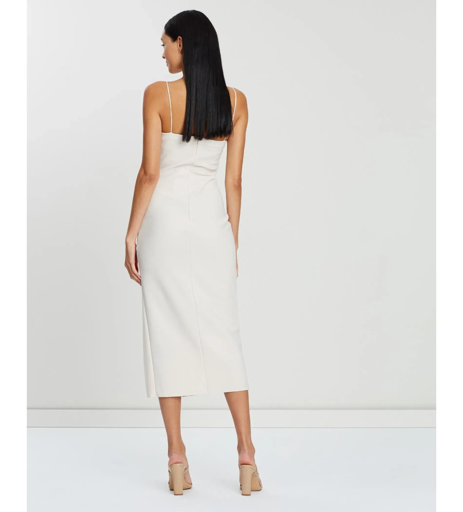 Bec & Bridge Dominique Asymmetric Midi Dress Vanilla Size AU 10 - Image 3