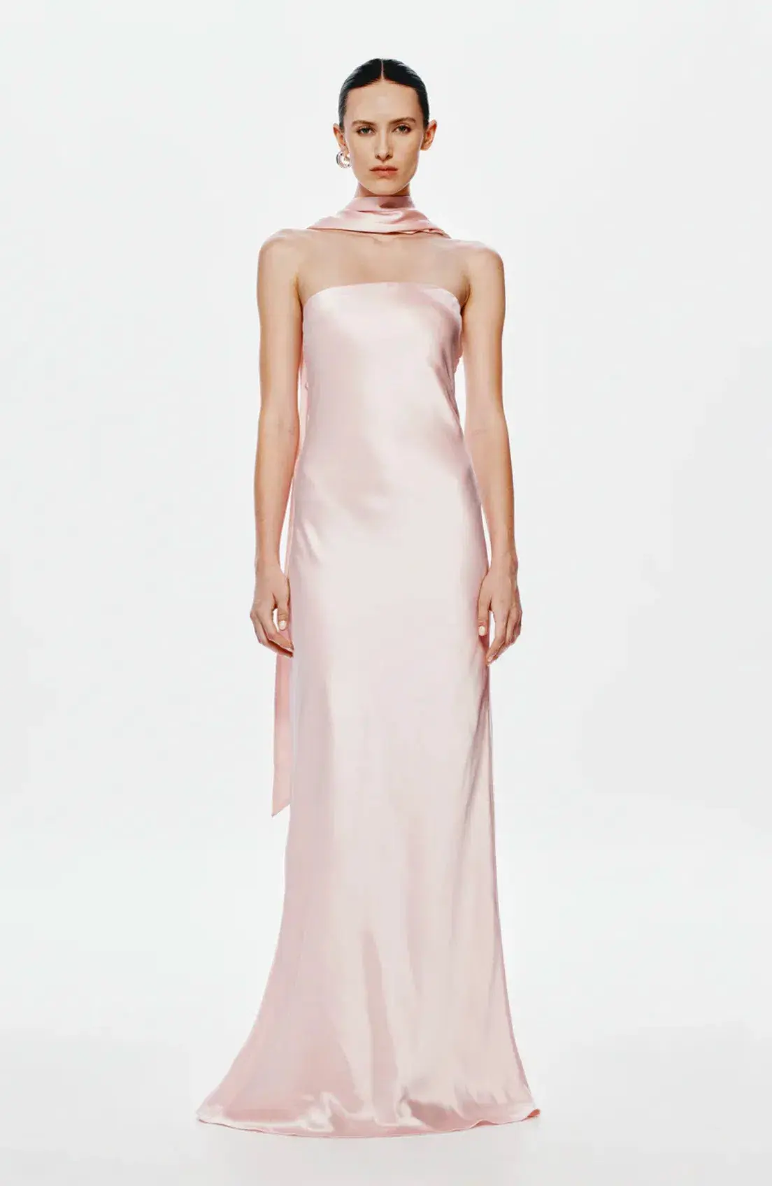 Misha Lilia Satin Maxi Dress in Rosewater Size 8/S - Image 1
