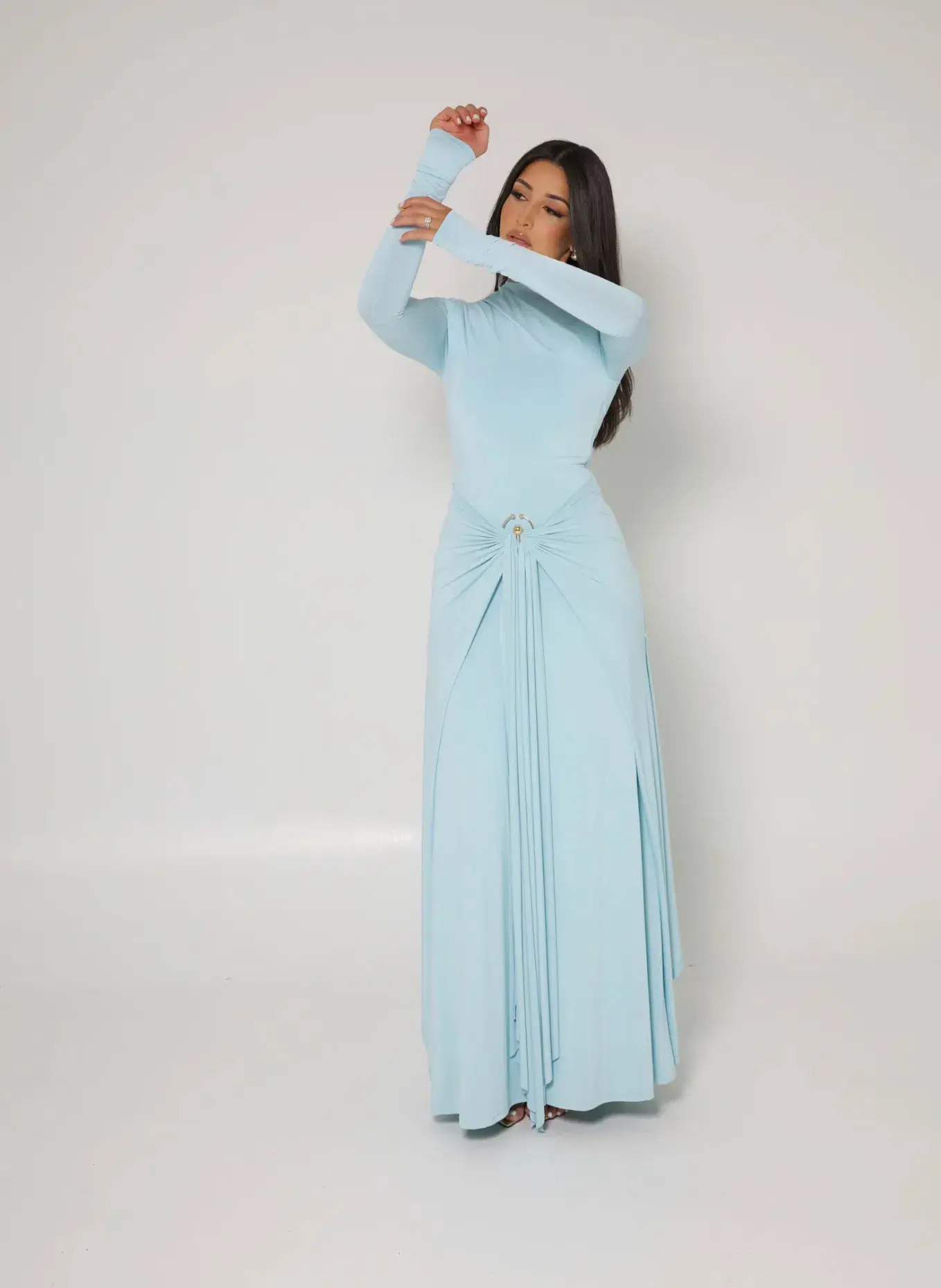 Alaía Muse Yasmin Maxi Dress Blue Size S / AU 8 - Image 1