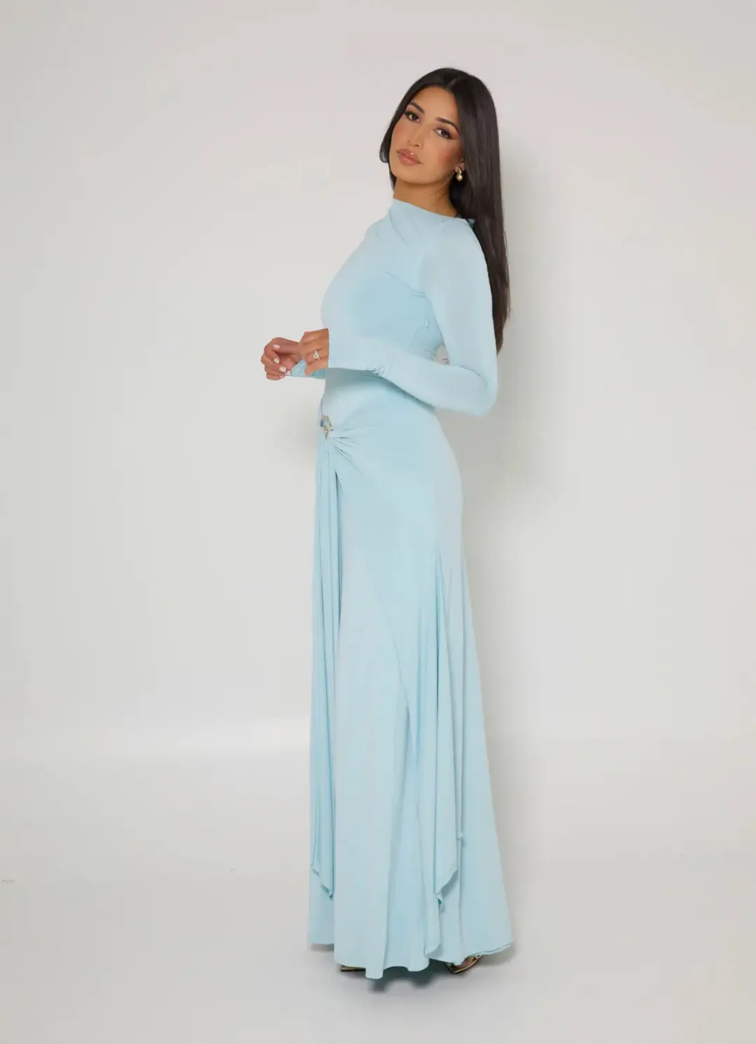 Alaía Muse Yasmin Maxi Dress Blue Size S / AU 8 for rent on The Volte - main image