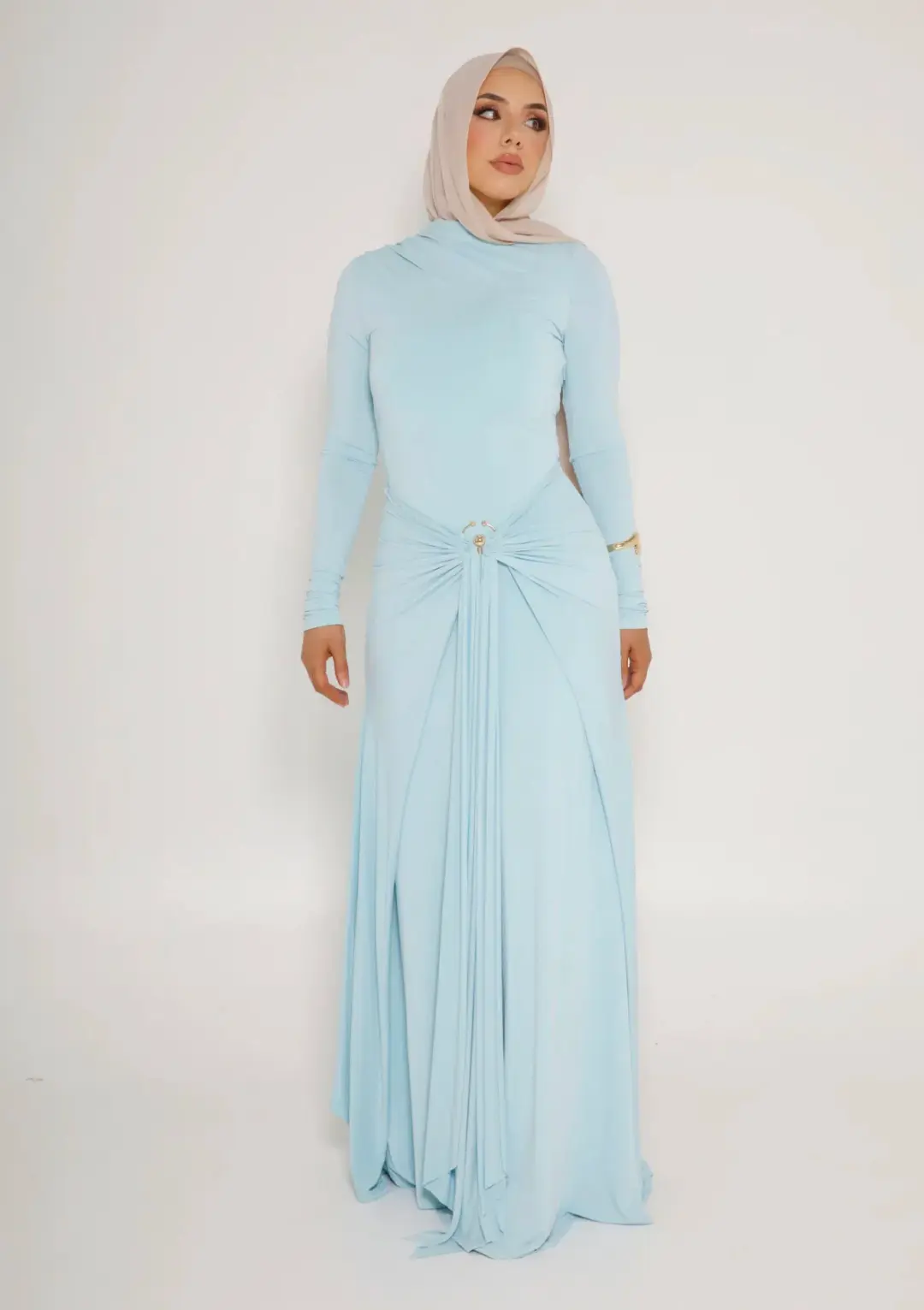 Alaía Muse Yasmin Maxi Dress Blue Size S / AU 8 for rent on The Volte - main image