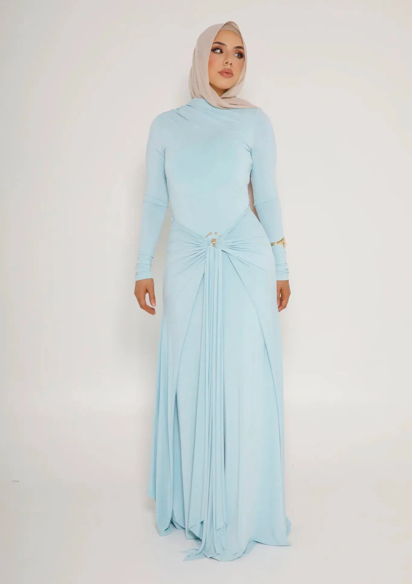 Alaía Muse Yasmin Maxi Dress Blue Size S / AU 8 - Image 3