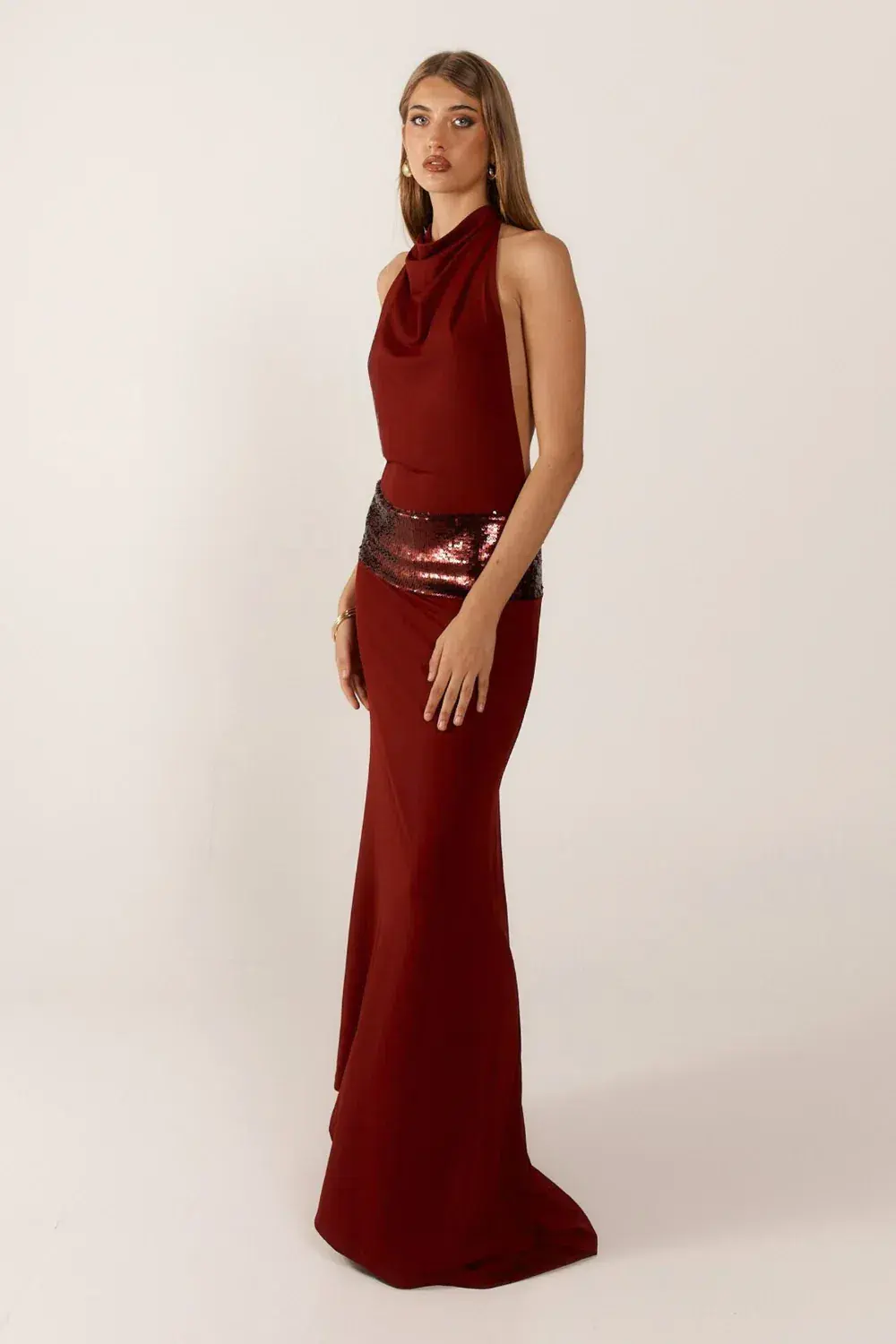 Ance Gria Adele Gown Wine Size 12 - Image 1