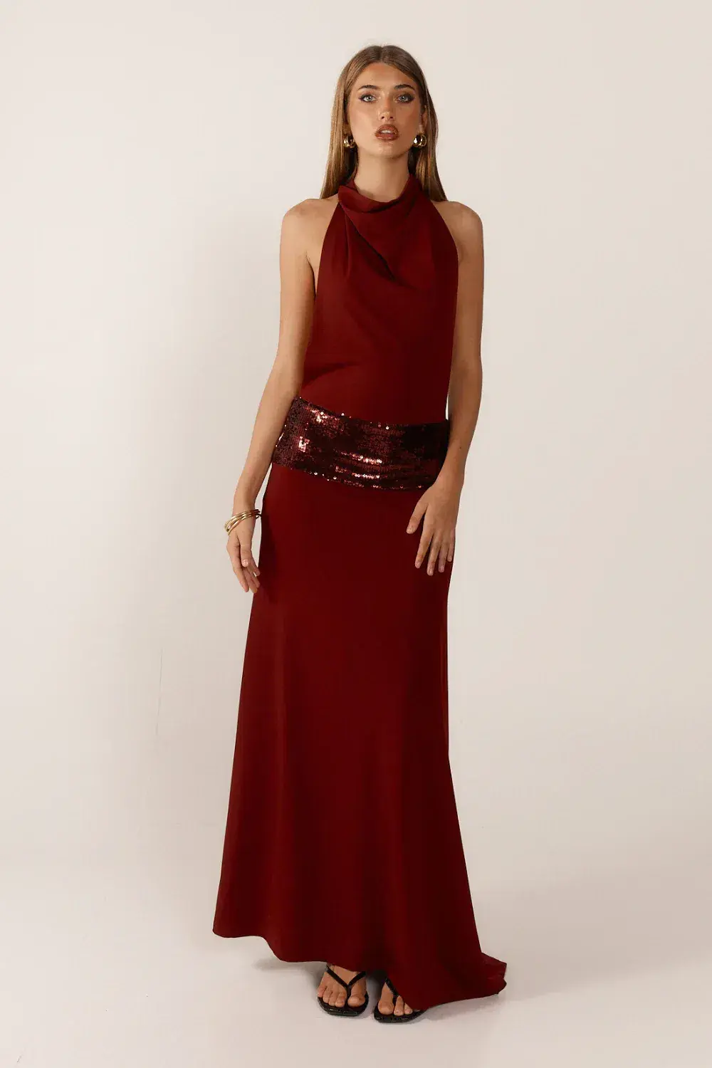 Ance Gria Adele Gown Wine Size 12 - Image 2