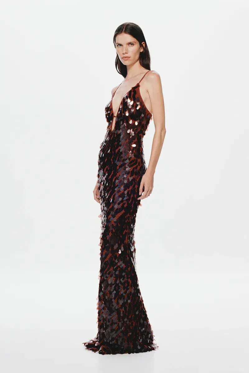 Misha The Sapphire Sequin Dress Size 8 - Image 2