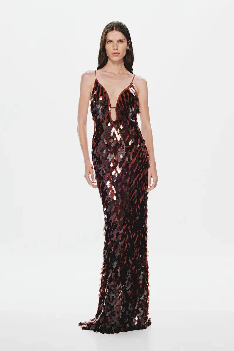 Misha The Sapphire Sequin Dress Size 8 - Image 1