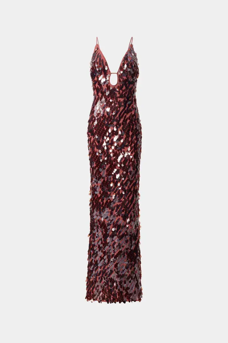 Misha The Sapphire Sequin Dress Size 8 - Image 3