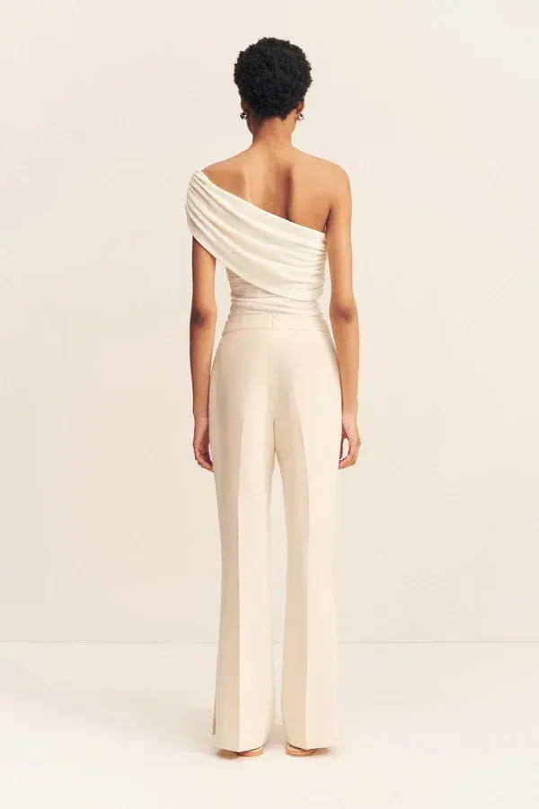 Shona Joy Irena Side Split Button Pant in Rice Size - Image 3