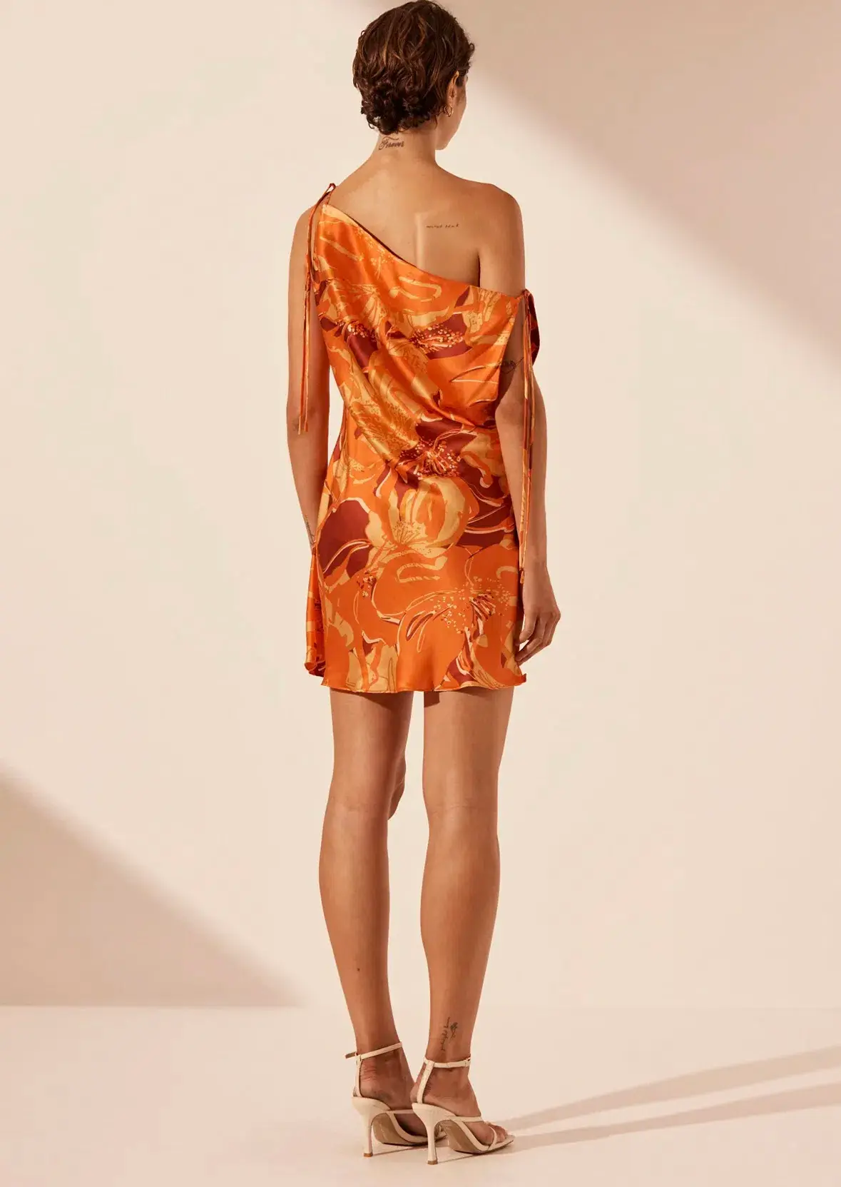 Shona Joy Chara Silk Tie Mini Dress Size AU 4 - Image 4