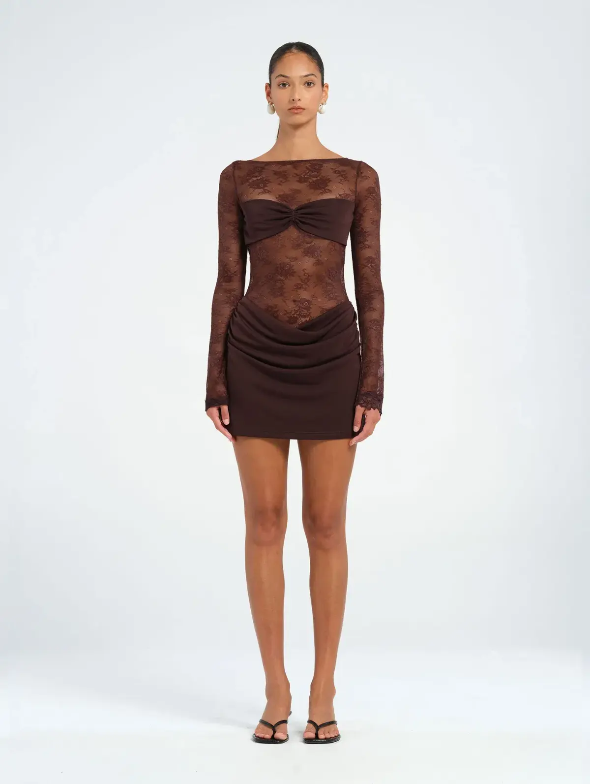 Benni Oscar Brown Mini Dress Size AU 8 - Image 1