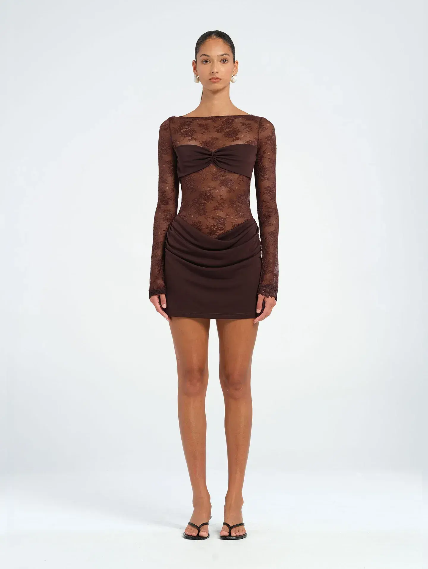 Benni Oscar Brown Mini Dress Size AU 8 - Image 1
