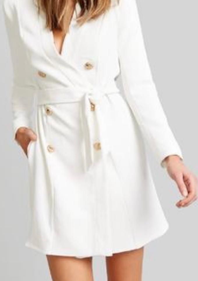 Kookai Edwina Blazer Dress White Size 36 - Image 3
