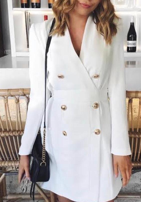 Kookai Edwina Blazer Dress White Size 36 - Image 4