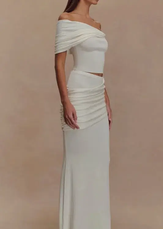 Meshki Irene Top & Skirt Set Ivory Size AU 8 - Image 3