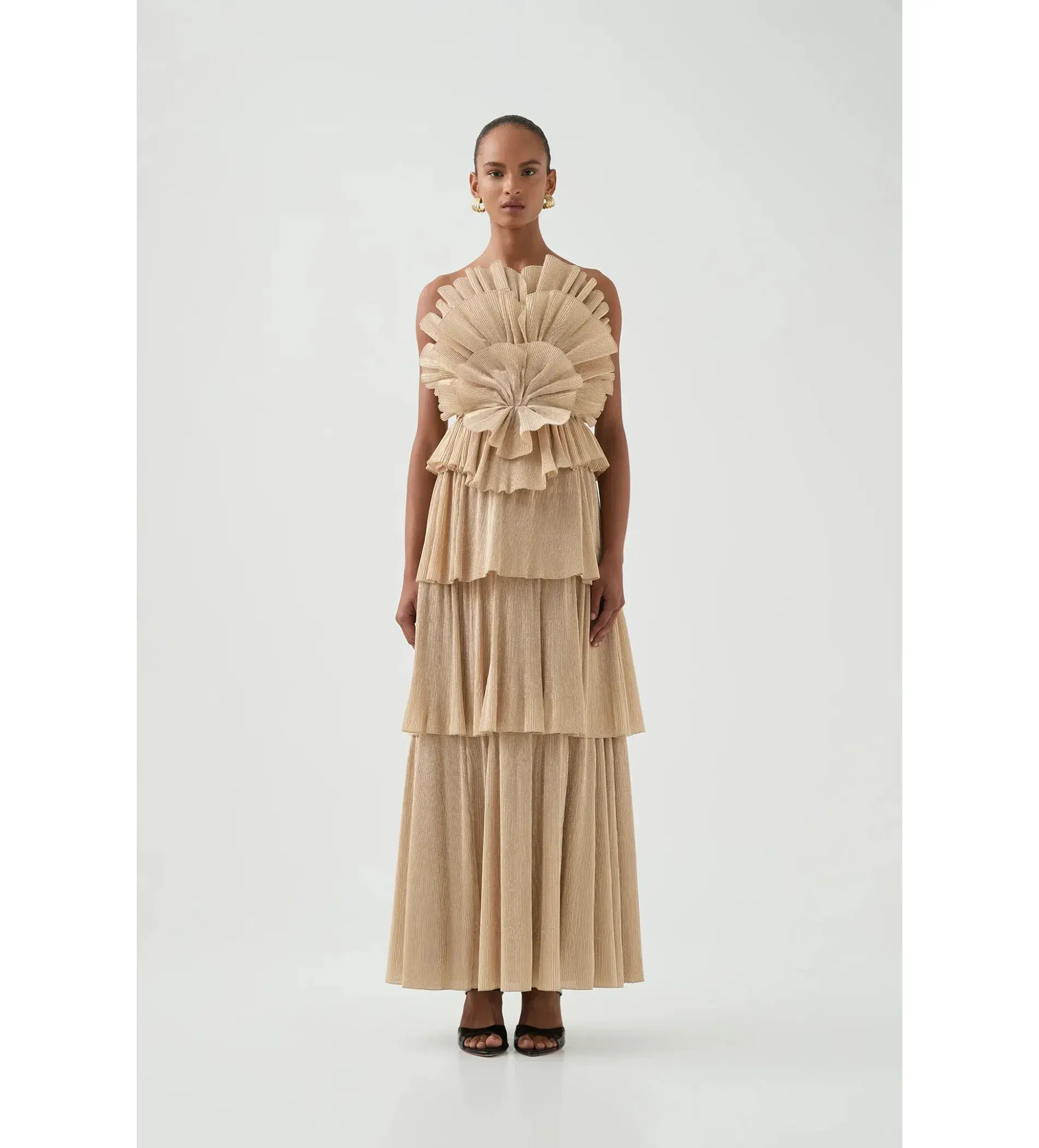 Aje Kyra Gown Gold Size AU 8  - Image 1