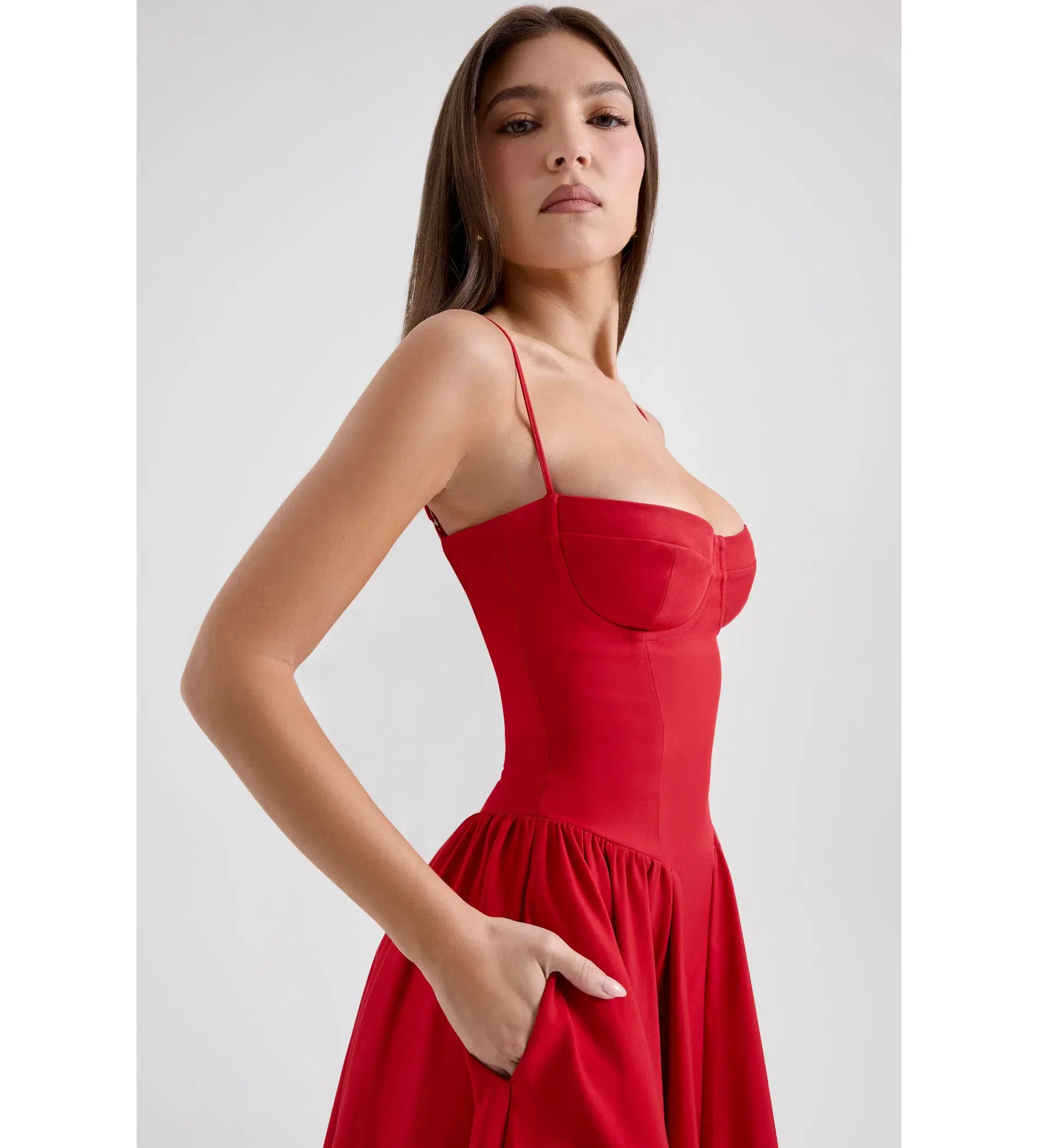House of CB Samaria Midi Dress Red Size XS / Size 6 - Image 4